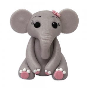 Figurka cukrowa - Słonik dziewczynka z kwiatkiem