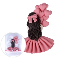 Figurka cukrowa - Zakochana dama brunetka
