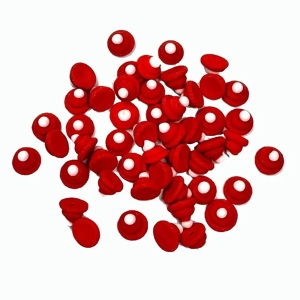 Figurki Cukrowe - Bezowe Mikro czapeczki mikołaja - Czerwona