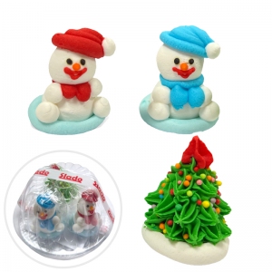 Figurki Cukrowe - Choinka z bałwankami