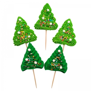 Figurki cukrowe - Choinki 5szt