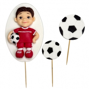 Figurki cukrowe - Piłkarz czerwony 2D