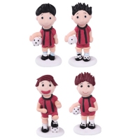 Figurki cukrowe Piłkarze zestaw czerwony 4szt