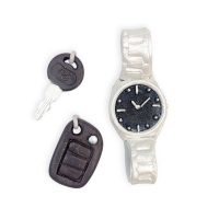 Figurki Cukrowe - Srebrny Zegarek, Klucz I Breloczek