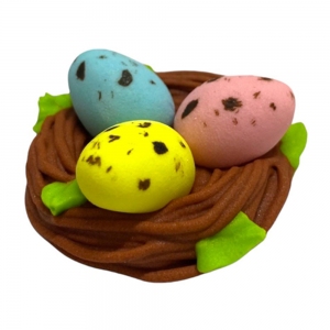 Figurki Cukrowe - Wielkanocne Gniazdo z jajkami