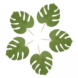 Figurki cukrowe - zestaw "Liście monstera 5szt"