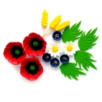 Figurki cukrowe - "Zestaw na bochenek" 16szt