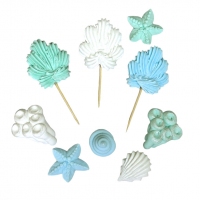 Figurki cukrowe - zestaw "Niebieski Morski"