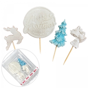 Figurki Cukrowe - Zestaw "Świąteczny z reniferem"
