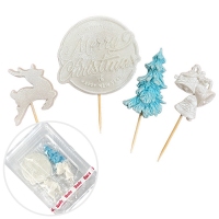 Figurki Cukrowe - Zestaw "Świąteczny z reniferem"
