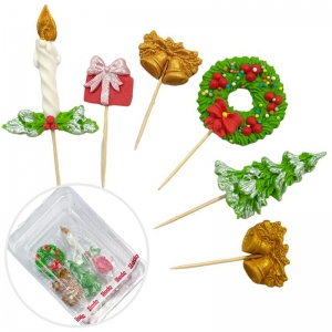 Figurki Cukrowe - Zestaw "Świąteczny z wieńcem"