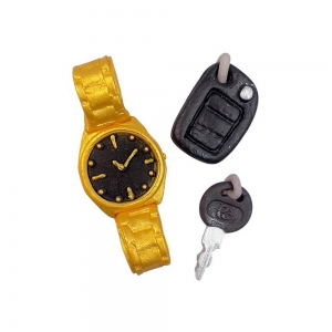 Figurki Cukrowe - Złoty Zegarek, Klucz I Breloczek