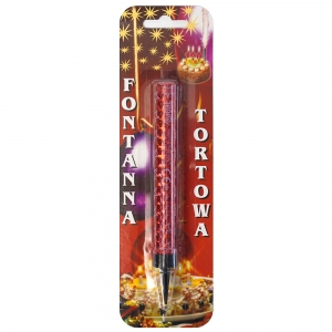 Fontanna tortowa 12cm Tropic - 1szt - czerwony płomień