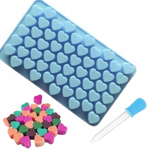 Foremka silikonowa  + Pipeta - Serduszka