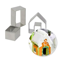 Foremki metalowe 3 elementy - Domek z piernika mini