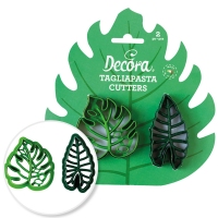 Foremki plastikowe do wyciskania - Liście Monstery 2szt