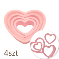 Foremki wykrawaczki z tworzywa - serca 4szt