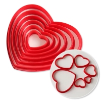 Foremki wykrawaczki z tworzywa - serca 6szt