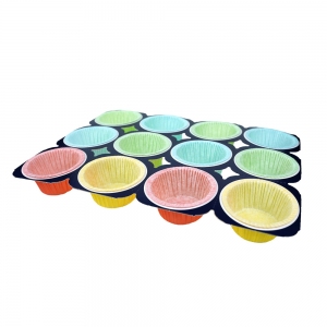 Forma do Muffinów z stelażem - KOLOROWE - 24szt