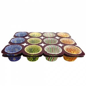 Forma do Muffinów z stelażem - KOLOROWE - 24szt