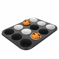 Forma do pieczenia na 12 muffinek 35,5x26,5 + foremki silikonowe
