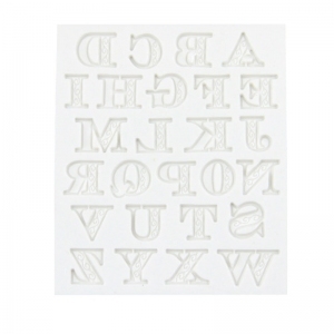 Forma silikonowa Alfabet ozdobny drukowany