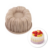 Forma silikonowa babka z gęstymi żłobieniami 13cm h7,1cm