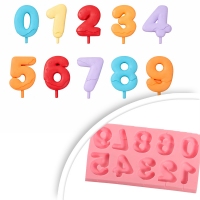 Forma silikonowa - Cyfry 0 - 9 gładkie