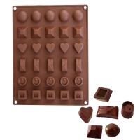 Forma silikonowa do czekoladek - Mix 6 wzorów