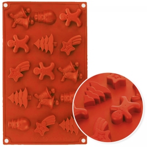 Forma silikonowa do czekoladek - świąteczna wz.2