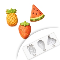 Forma silikonowa do lodów (ananas, truskawka, arbuz)
