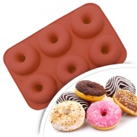 Forma silikonowa Donut / Pączek - 7cm x 2cm - 6szt