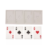 Forma silikonowa karty do gry Asy 7,2x4,5cm
