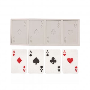 Forma silikonowa karty do gry Asy 7,2x4,5cm