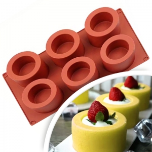 Forma silikonowa Krążki - 7,5cm x 4cm - 6szt