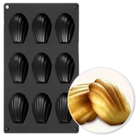 Forma silikonowa - Magdalenki Czarne 9szt