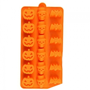 Forma Silikonowa MIX Dynie Czaszki Nietoperze 18 szt