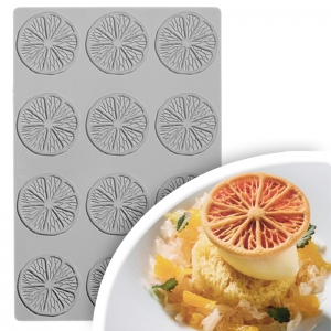 Forma silikonowa - Plaster Pomarańczy 12szt