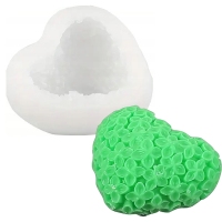 Forma silikonowa - Serce kwiatowe 8,5cm x 9cm