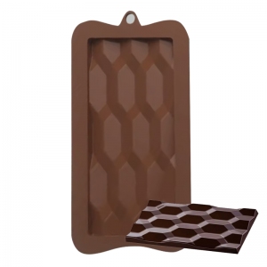 Forma silikonowa - tabliczka czekolady - Heksagon Prostokątny