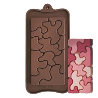 Forma silikonowa - tabliczka czekolady - Puzzle