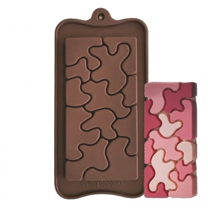 Forma silikonowa - tabliczka czekolady - Puzzle