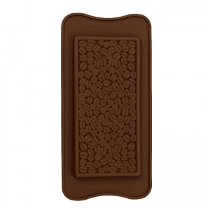 Forma silikonowa - tabliczka czekolady - ziarenka kawy