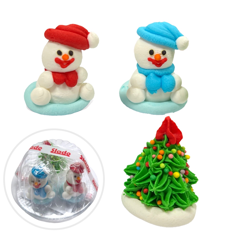 Figurki Cukrowe - Choinka z bałwankami