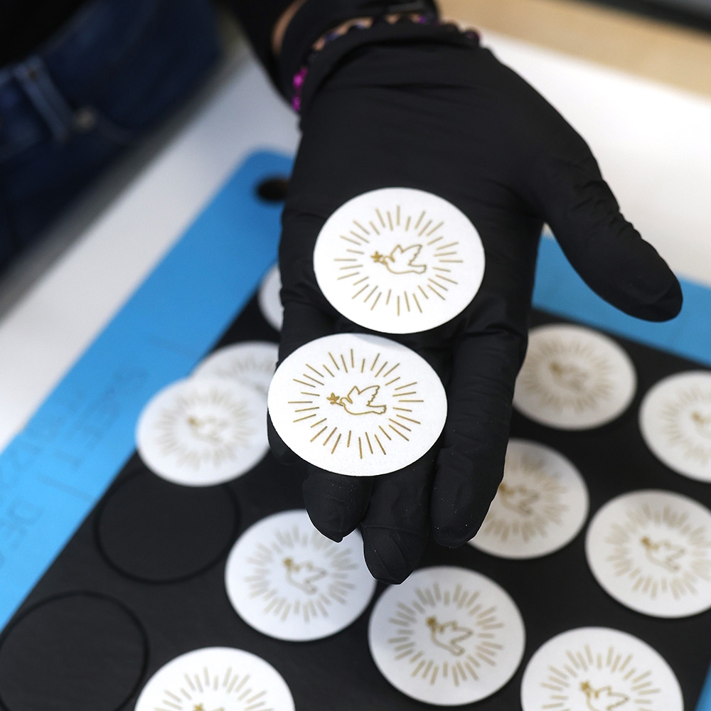 Logo średnica 5cm na jadalnym papierze opłatkowym - 20szt