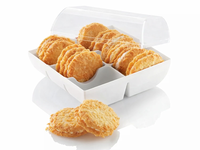 Opakowanie plastikowe na 6 makaroników - białe 1 szt