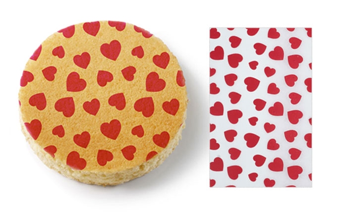 Papier do pieczenia - Serca czerwone - 30x40cm (1szt)