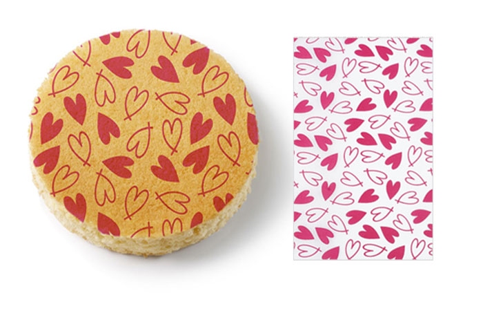 Papier do pieczenia- Serca różowe - 30x40cm (1szt)