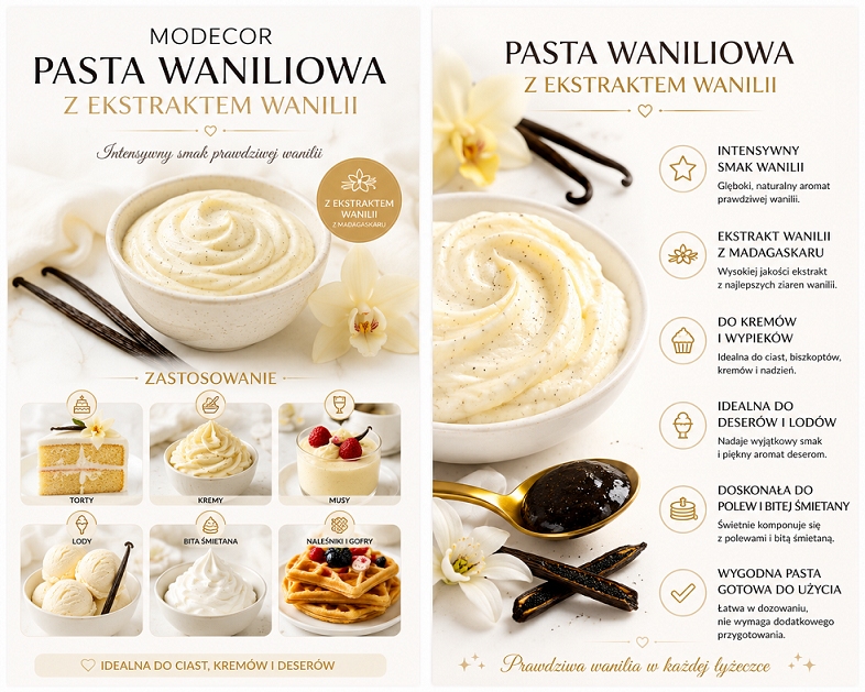 Pasta waniliowa z ekstraktem wanilii 50g - Modecor