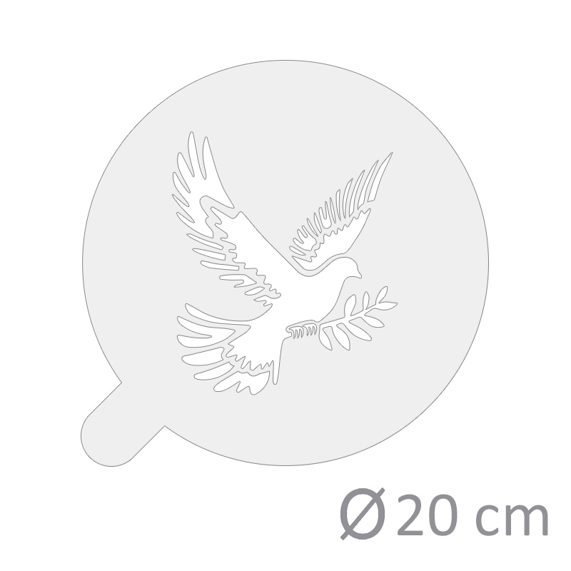 Szablon do aerografu - Komunijny - 20cm - GOŁĄB - 809